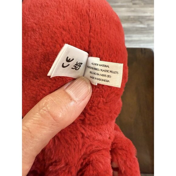 Jellycat CRANL20C Red Octopus Approx. 9 H RETIRED Lovey Nursery - Picture 6 of 11